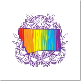 Montana Mandala Pride Posters and Art